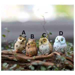 1 Pc Mini Gnome Owl Fairy Garden Bonsai Decoration