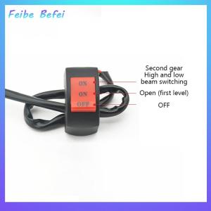[Feibe Befei] สวิตช์แฮนด์รถจักรยานยนต์ สวิตช์ไฟหน้า LED ปรับเปลี่ยนแฟลชคู่ปุ่มปิด
