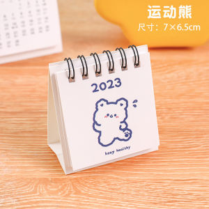 SeamiArt Portable Mini 2023 Year Desk Calendar Daily Planner Timetable Small Gift Stationery School Office Supplies