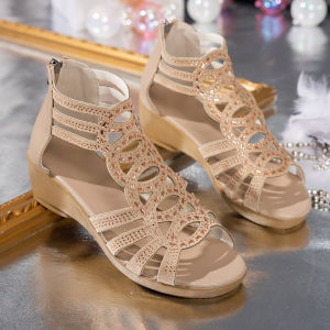 [Free Shipping] Roman Sandals For Women Summer 2026 New Style Soft-Soled Beach Shoes Fashionable Outdoor Sandals WomenS Wedge Heels Plus Sizes