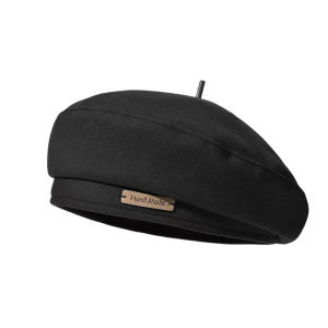 [Youth Sprit] หมวกเบเร่ต์ผ้าฝ้ายสำหรับผู้หญิงหมวกเบเร่ต์ผ้าฝ้ายลายสก๊อตฝรั่งเศสแนวสตรีทฤดูใบไม้ร่วงฤดูหนาวหมวกเบเร่ต์ทรงแปดเหลี่ยม