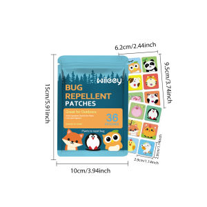 Wiieey Mosquito Repellent Patches – Gentle Herbal Plant-Based Fresh Scent Waterproof & Sweat-Proof Anti-Bite Stickers for Children Home & On-the-Go Protection