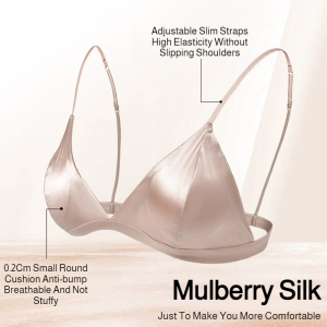 Bra High Elasticity Without Tightening Thin Shoulder Strap Thin Section Anti-bump Soft and Silky