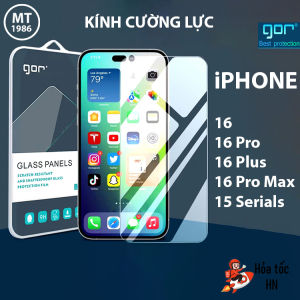 Cường Lực Gor IPHONE 16/ 16 Pro/ 16 Pro Max/ 16 Plus/ 15/ 15 Pro/ 15 Pro Max/ 15 Plus IP 14 Pro/ 14 Pro Max 14/ 14 PLUS/ Trong Suốt Cao Cấp 9H/2.5D- Hãng Gor