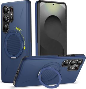 360 Spin Magnetic Stand [ Military Grade Drop Protection] Compatible with MagSafe Shockproof Case for Samsung Galaxy S26 UltraS26 PlusS25 UltraS25 EdgeS25 FES24 UltraS24 FeS23 UltraA57A37A7A07A56A36A16A26
