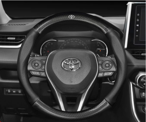 Bọc Vô Lăng Ô Tô Carbon TOYOTA Vios Innova Fortuner Camry Chống Trơn Chống Trượt Đủ Hãng Xe size 38cm - Phụ Kiện Đồ Chơi Ô Tô Xe Hơi EUNOIA