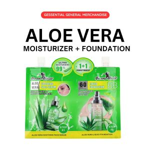 2in1 Aloe Vera Moisturizer Gel and Liquid foundation with SPF 60+++ Sun Protection