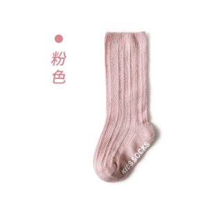 [Free Shipping] Thin Baby Socks for Spring and Summer Mesh Socks with Anti-Slip Dots Solid Color Floor Socks for Boys and Girls Mid-Calf Socks