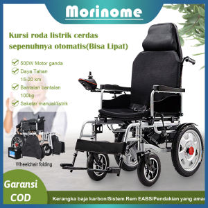 【Garansi satu tahun】Kursi Roda Elektrik Full Otomatis / Kursi roda listrik cerdas sepenuhnya otomatis / kursi roda lipat (Tidak Rebahan)