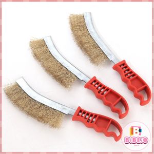 BIBLIO Universal Steel Wire Brush Multifunctional Cleaning Tool for Metal Derusting Polishing Barbecue