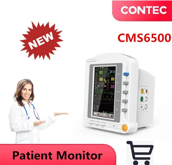 Contec CMS6500 5 Parameters Color Touch Screen Vital Signs ECG Patient ...