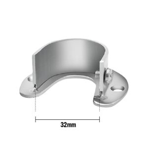 Clothes Rail Closet Rail Curtain Rod Round Tube Closet U Shaped Rod Supports Pole Sockets