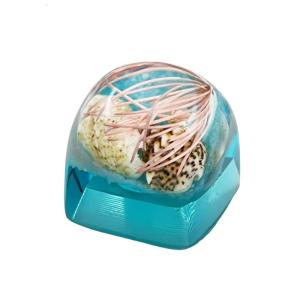 DIY Resin Keycaps In Multiple Color With Intricate Underwater Art Design For Mechanical Keyboards Decoration