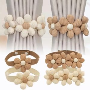 MARBLEX 1 PCS Elastic Band Curtain Tieback Adjustable Cartoon Window Curtain Buckles Cute Flower Shape Curtain Rope Holders Kids Room