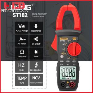 UEB ST182 ดิจิตอลแคลมป์มิเตอร์ AC / DC แรงดันไฟฟ้าปัจจุบันมัลติมิเตอร์โวลต์มิเตอร์ความต้านทานความจุ NCV โอห์มเครื่องทดสอบอุณหภูมิ
