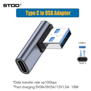 STOD USB C Adapter Type C Connector Female to Male Converter USBC Extender Right Angle Left 90 Degree Shaped L Shape USB 4 Thunderbolt 3 Cable Extension Lshape Data Transfer 40Gbps Fast Charge 5A Earphone Audio Expansion 4K 8K Display Port Angled Adaptor