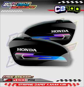 STRIPING VARIASI HONDA CB 100 / STICKER LIST MOTOR HONDA CB 100
