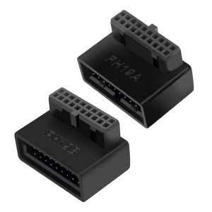 LITUILI Kết nối Ổ Cắm 90 độ USB 3.0 Mở Rộng Bộ Chuyển Đổi 20pin Máy tính để bàn Chuyển Đổi 19P/20P Bộ Chuyển Đổi Nam Cho Nữ Extension Adapter Bo mạch chủ Tiêu Đề Adapter