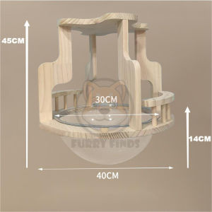 Cat Climbing Shelf Wall Mounted Solid Wood Multi-Layer Wall Mounted Cat Air Porch No Space Required