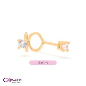 Collexion Everdeen Kids Ears Stud Anting Anak Lapis Emas Gold Plated