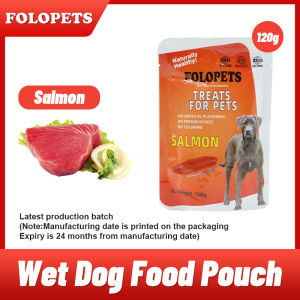 FOLOPETS Dog Food Pouch 120g Fresh Natural Organic Wet Dog Food For All Breads Dogs(4 Flavors)