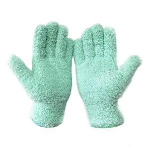 Reusable Corals Fleece Cleaning Gloves For Indoor Gentle Dusting And Surfaces Care Household Chores Essential