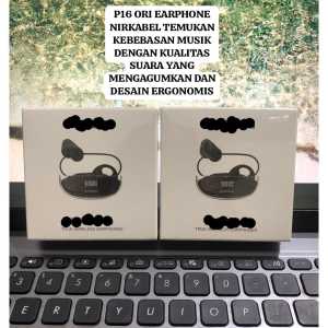P16 EARPHONE NIRKABEL TWS DUAL STEREO BONE KONDUKSI TULANG MUSIK KUALITAS SUARA HF TWS BONE KON