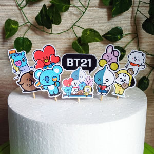 Aksesoris Kue Ulangtahun Tema BT21 Bisa Request Nama!