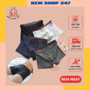 Quần Lót Nam [COMBO 4] Quần Boxer Nam Chất Liệu Vải Cotton Siêu Mát Thấm Hút