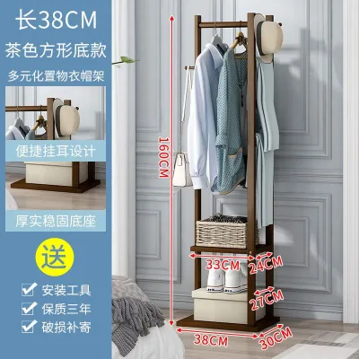 [SG STOCK]Clothes Pendant Floor Single Vertical Bedroom Pendant Simple Indoor Floor Coat Rack Shoe Rack Integrated Storage Household 3334974200
