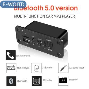 【E-WOITD】 Loa Bảng Mạch Giải Mã 2x3W Máy phát MP3 Bluetooth 5.0 mô-đun đài FM cho xe hơi
