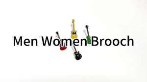 Thiết lập của 4 cổ điển trâm cài phủ men guitar điện pins nhạc cụ phù hiệu hợp kim kết cấu cho áo sơ mi áo len ba lô