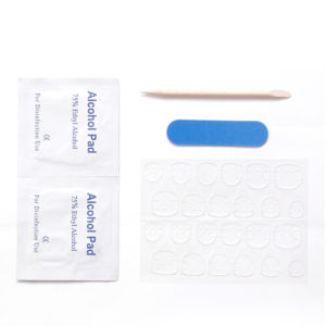 24Pcs Long Fake Nails with Glue Mandarin Duck Flame Cool Play Matte Acrylic Nails