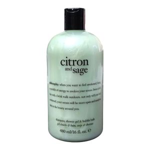 philosophy Citron and Sage 3-in-1 shampoo shower gel & bubble bath Cleanse Condition and Soften your skin and hair Women & Men 480mL