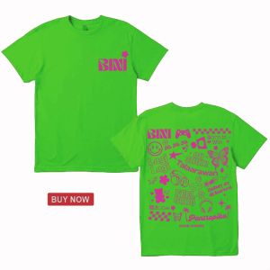 BINI performance fan support T-shirt fashionable design cotton T-shirt for kids boys girls tops