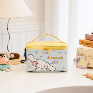 Sanrio Cosmetic Bag Hello Kitty Large Storage Bag Kuromi High-value Portable Travel Bag Cinnamoroll Cartoon Handbag Girls Gifts