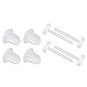 50pcs/25pair Transparent Ear Studs Needle Anti Allergy Earring Pins Ear Studs Piercing Retainers