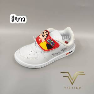 VIDVIEW !!ลดสนั่น!! รองเท้านักเรียน และพละ เด็กชาย Adda 41A21 / 41N21 แปะเทป ลายชินจัง เบอร์ 25-35