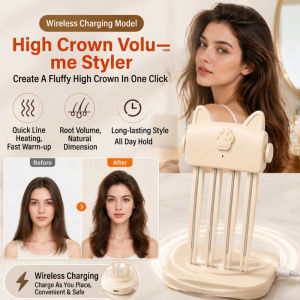 Wireless Charging Heated High Crown Root Volume Hair Clip For Women Portable Hair Styling Tool Quick Root Lift/Salon Home Use/Heat Setting