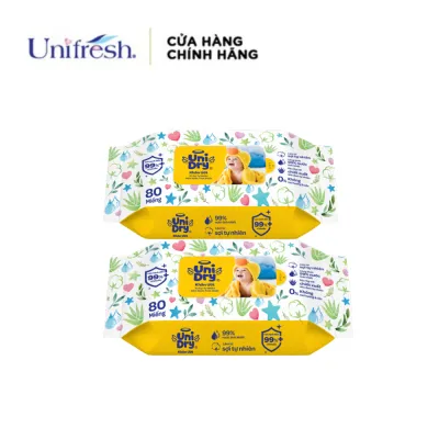 QUÀ TẶNG KHÔNG BÁN - COMBO 3 Khăn ướt UniDry Baby 80 miếng