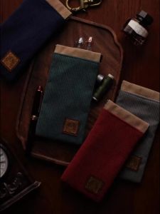 NATAMI Fountain Pen Pouch Pencil Bag for Men Women Holder 3 Slots Pen Pouch Retro Fountain Pens Case Holder Organizer Box2026