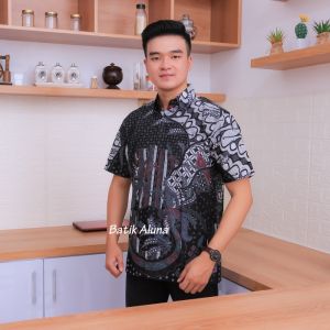 Batik Pria Lengan Pendek Keren Katun Furing Modern Elegant Baju Kemeja Batik Pria Cowok Dewasa PD02