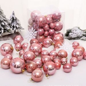 ZG285 Multi Sizes Pearlescent Colorful Party Supplies Crafts Noel Hanging Ornament Ball DIY Tree Pendants Christmas Decor Christmas Balls Xmas Tree Ornaments