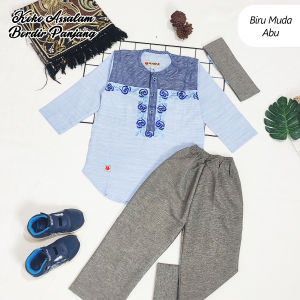 Mawar Fashion - Baju Koko Anak Model Pakistan Assalam / Koko Anak Lengan Panjang Usia 4-12 Tahun