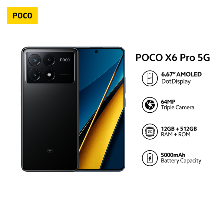 Poco X6 Pro 5G Dimensity 8300-Ultra Processor 8GB/12GB + 256GB/512GB 64MP  Camera Xiaomi HyperOS Smartphone