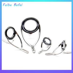 [Feibe Befei] 4pcs set Fishing Tackle Stainless Steel Repair Kit Set Fishing Rod Guide Ring Tip Fishing Pole Circle Ring Eye Guide Wire Loop