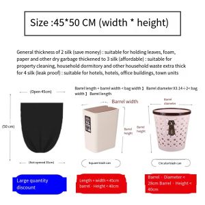100 garbage plastic bags Macapa Biodegradable trash can trash bag Eco-friendly disposable black trash bag [Small medium large XL XXL XXXL] Trash can can be home commercial restaurant trash bag