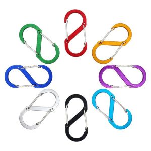 Big Size Aluminum Alloy S-type  Carabiner   Buckle   Outdoor Gear for Outdoor Sports   Ring Locking Bottle KeyChain Random Color