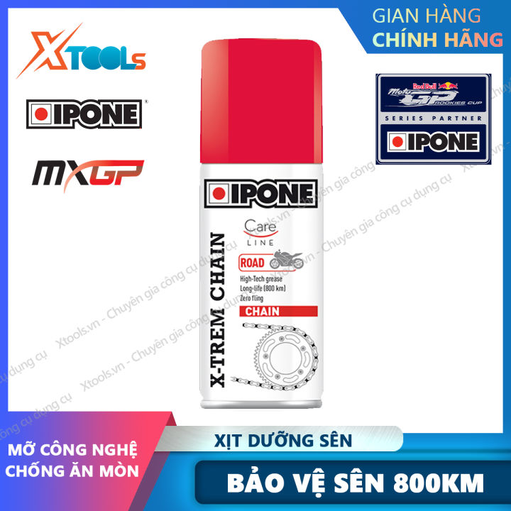 Xịt dưỡng sên cao cấp IPONE X-TREM CHAIN ROAD 100ml chai xịt vệ sinh bảo dưỡng bôi trơn xích xe