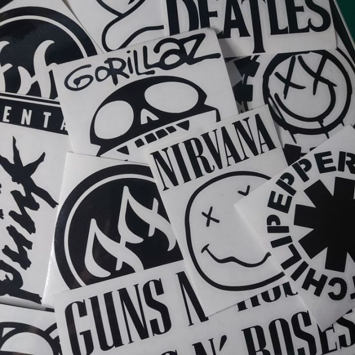 Band Logos die cut vinyl decals stickers | Lazada PH